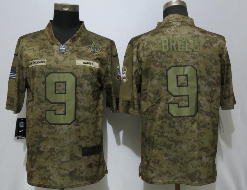 Men New Orleans Saints #9 Brees Nike Camo Salute to Service Limited NFL Jerseys->green bay packers->NFL Jersey